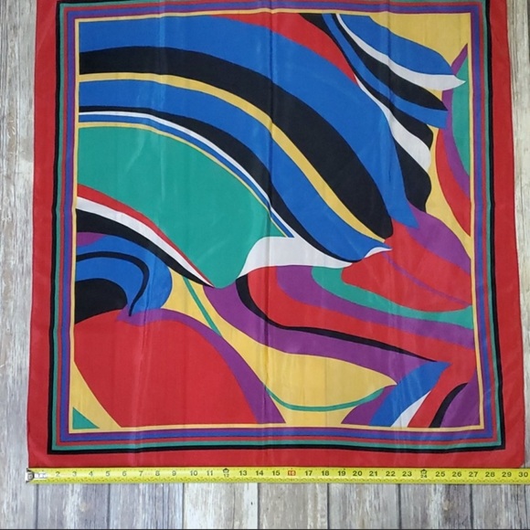 Multicolored Modern Abstract Design Scarf - Picture 6 of 7